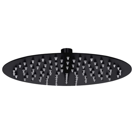 regnbrusehoved rustfrit stål 25 cm rund sort
