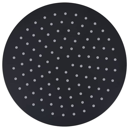 regnbrusehoved rustfrit stål 25 cm rund sort