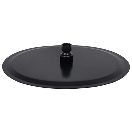 regnbrusehoved rustfrit stål 30 cm rund sort