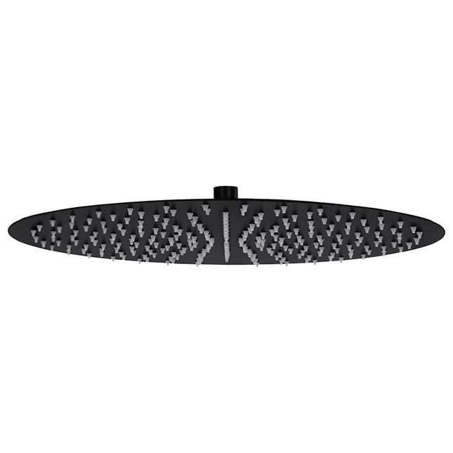regnbrusehoved rustfrit stål 40 cm rund sort