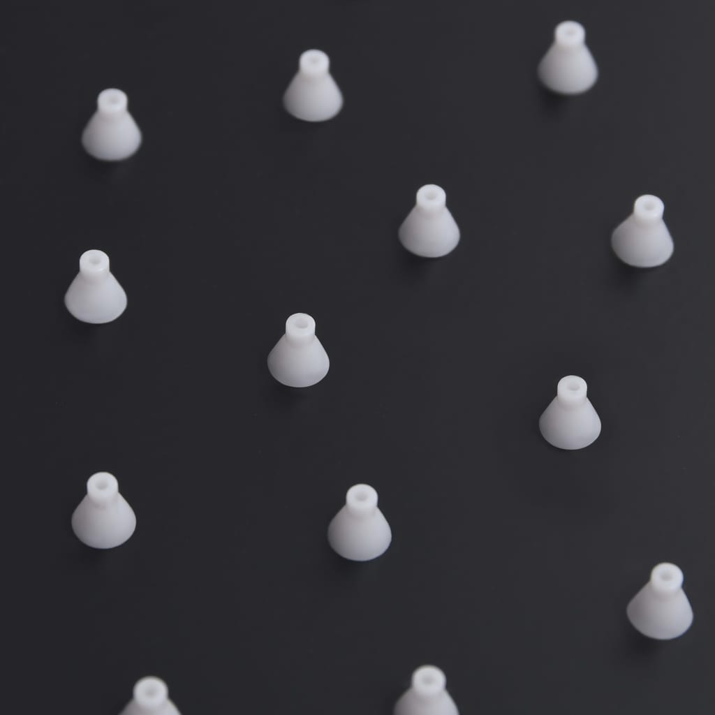 regnbrusehoved rustfrit stål 40 cm rund sort