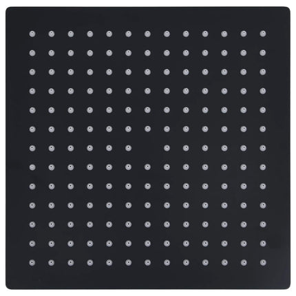brusehoved 30x30 cm rustfrit stål firkantet sort