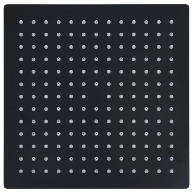 brusehoved 30x30 cm rustfrit stål firkantet sort