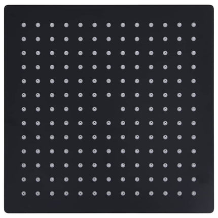 brusehoved 30x30 cm rustfrit stål firkantet sort