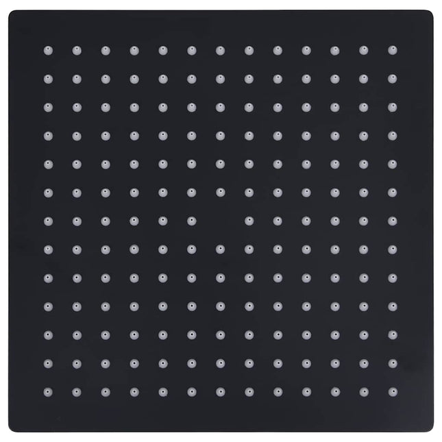 brusehoved 30x30 cm rustfrit stål firkantet sort