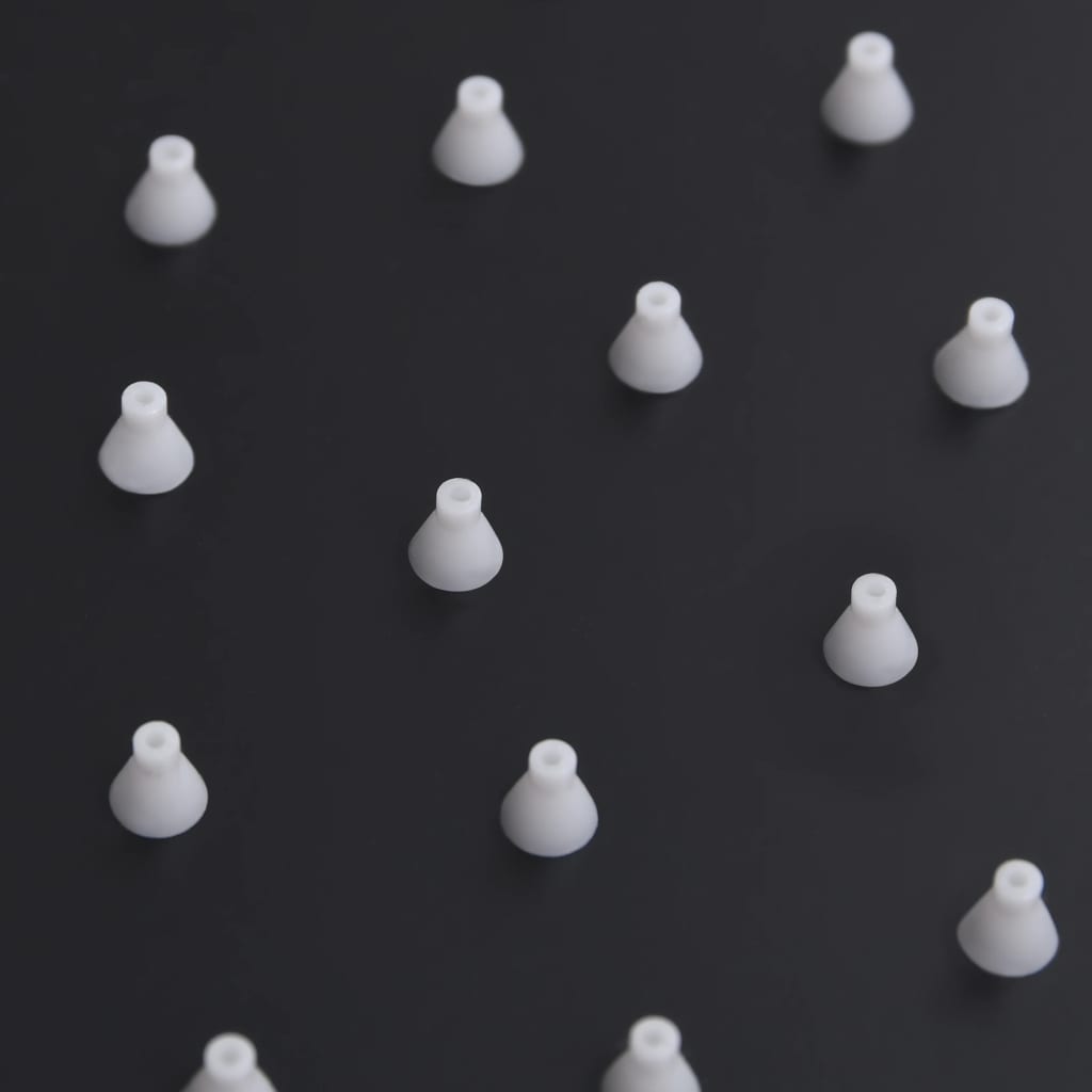 regnbrusehoved 30x20 cm rustfrit stål rektangulær sort