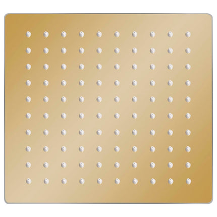 regnbrusehoved 20x20 cm firkantet rustfrit stål guldfarvet