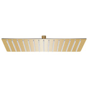 regnbrusehoved 40x30 cm rustfrit stål rektangulær guldfarvet