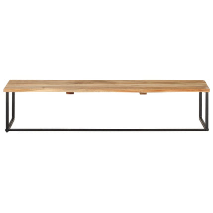 knagerække med levende kant 100x35x22 cm massivt akacietræ