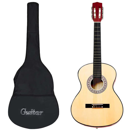 klassisk guitar med taske for begyndere 3/4 36"