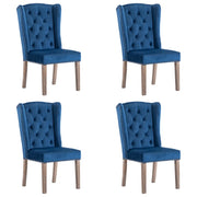 spisebordsstole 4 stk. velour blå
