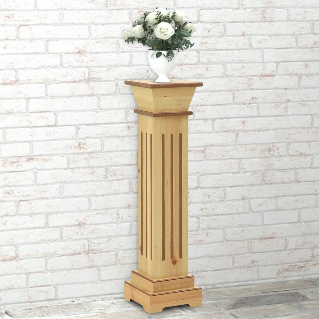 klassisk plantestativ 17x17x66 cm MDF firkantet lys træfarve