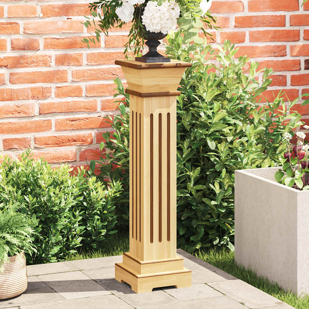 klassisk plantestativ 17x17x66 cm MDF firkantet lys træfarve