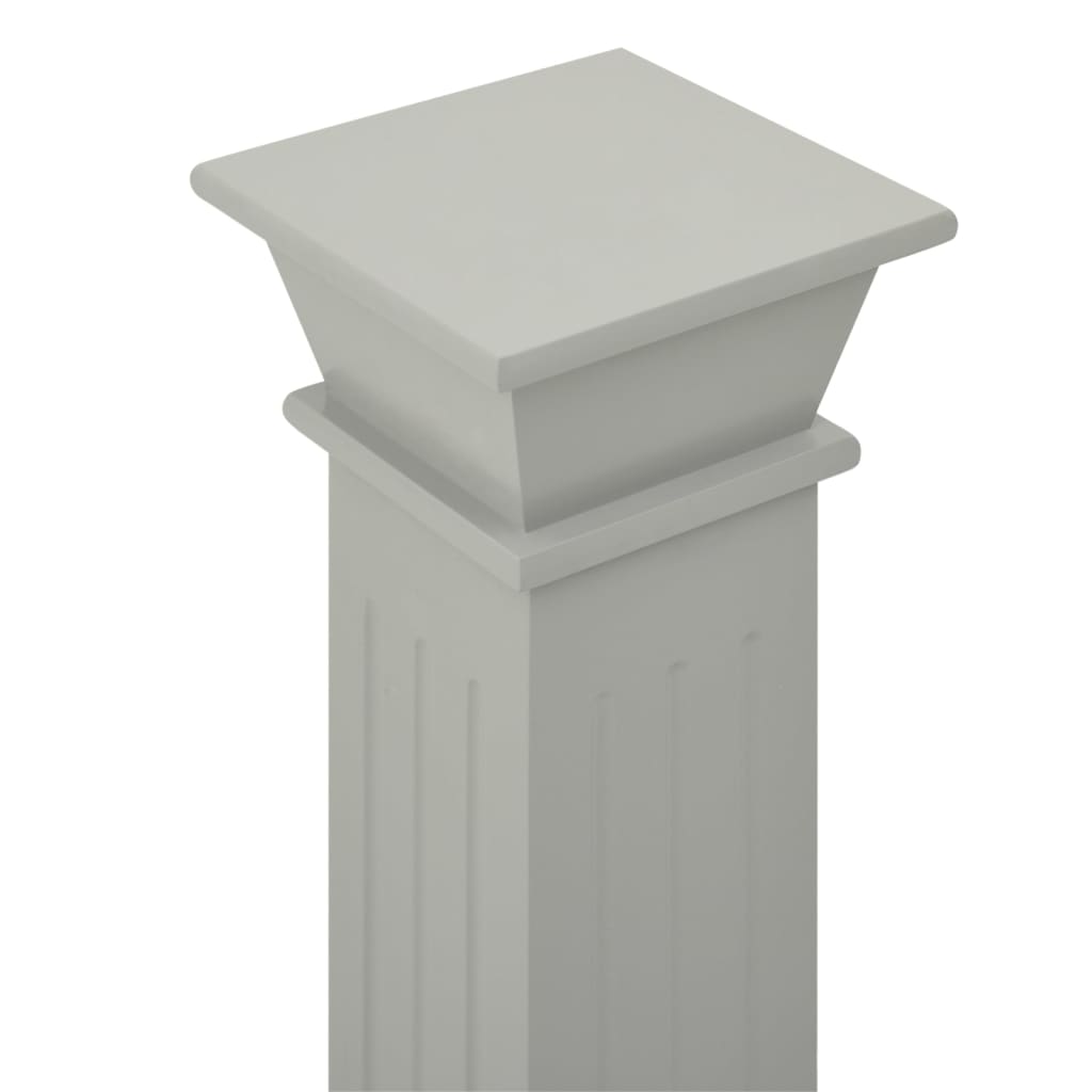 klassisk plantestativ 17x17x66 cm MDF firkantet grå