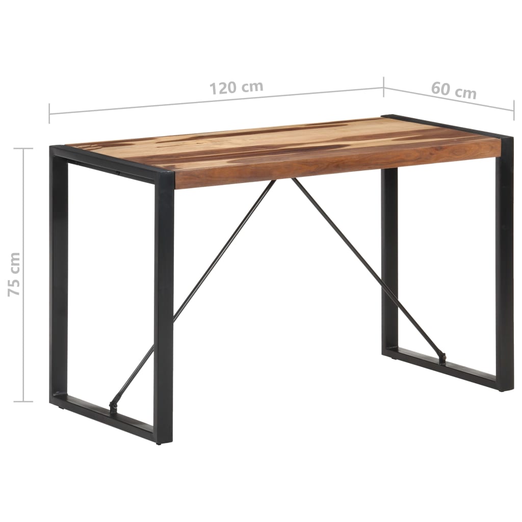 spisebord 120x60x75 cm massivt træ