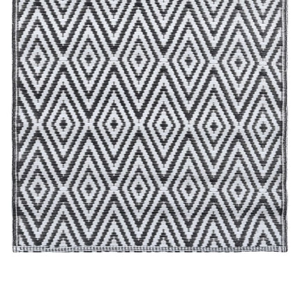 udendørstæppe ARAKIL 160x230 cm PP hvid og sort