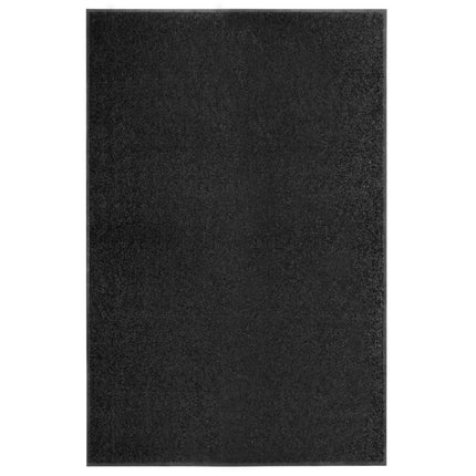 vaskbar dørmåtte 120x180 cm sort