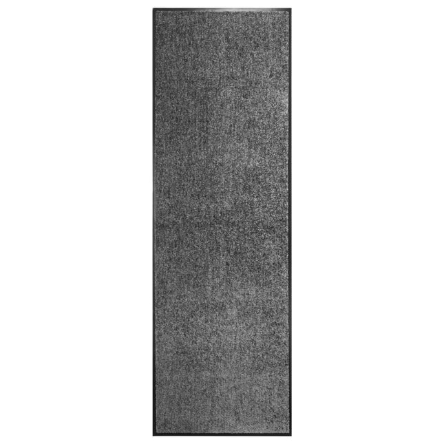 vaskbar dørmåtte 60x180 cm antracitgrå