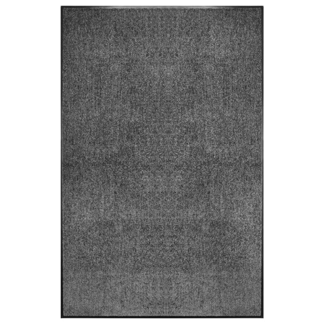vaskbar dørmåtte 120x180 cm antracitgrå