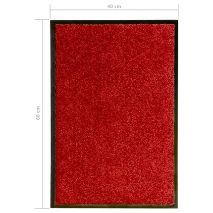 vaskbar dørmåtte 40x60 cm rød