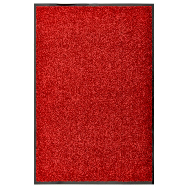 vaskbar dørmåtte 60x90 cm rød