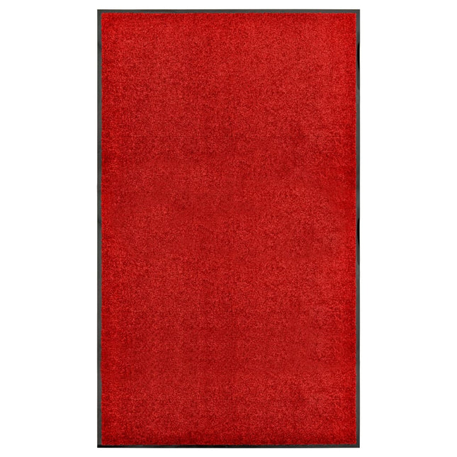 vaskbar dørmåtte 90x150 cm rød