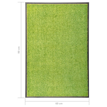 vaskbar dørmåtte 60x90 cm grøn