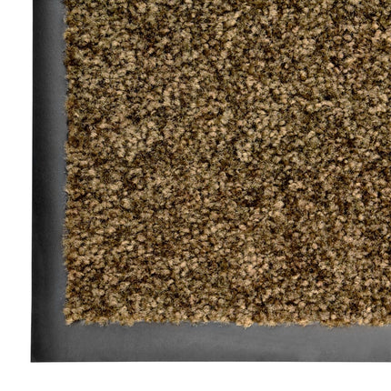 vaskbar dørmåtte 60x90 cm brun