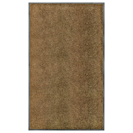 vaskbar dørmåtte 90x150 cm brun