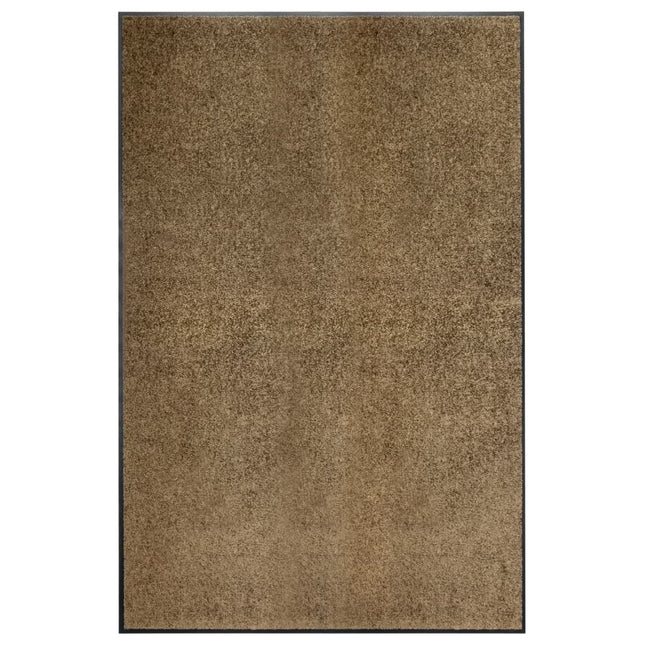 vaskbar dørmåtte 120x180 cm brun