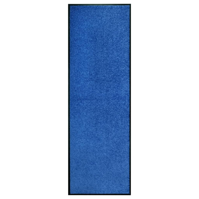 vaskbar dørmåtte 60x180 cm blå