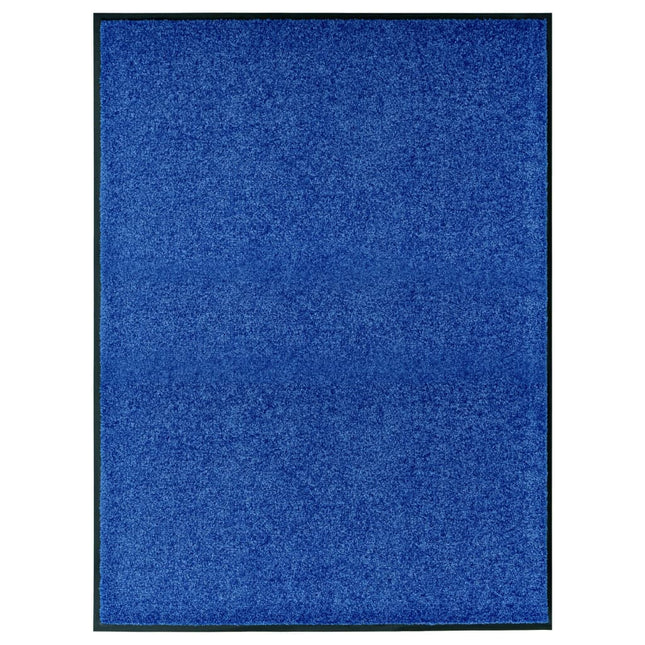 vaskbar dørmåtte 90x120 cm blå