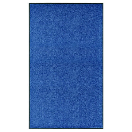 vaskbar dørmåtte 90x150 cm blå
