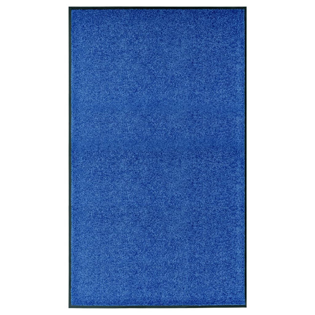 vaskbar dørmåtte 90x150 cm blå