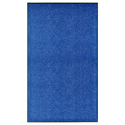 vaskbar dørmåtte 90x150 cm blå