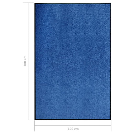 vaskbar dørmåtte 120x180 cm blå