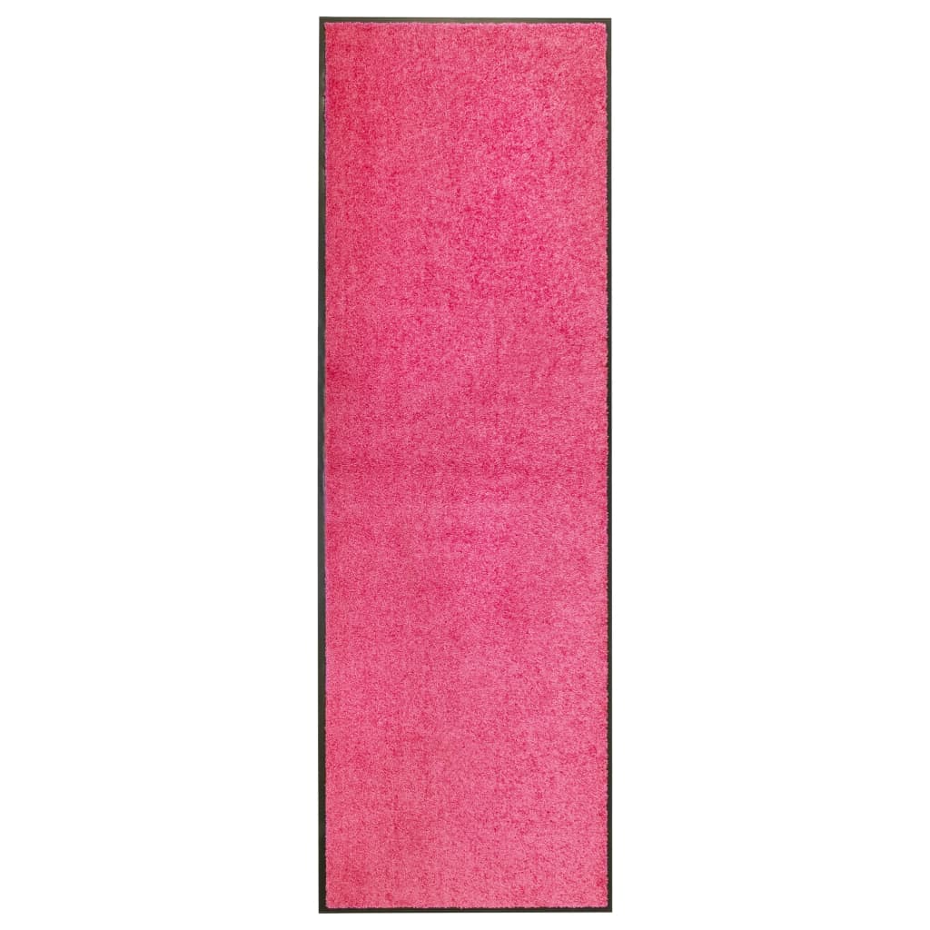 vaskbar dørmåtte 60x180 cm pink