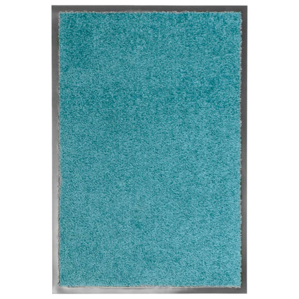 vaskbar dørmåtte 40x60 cm cyanblå