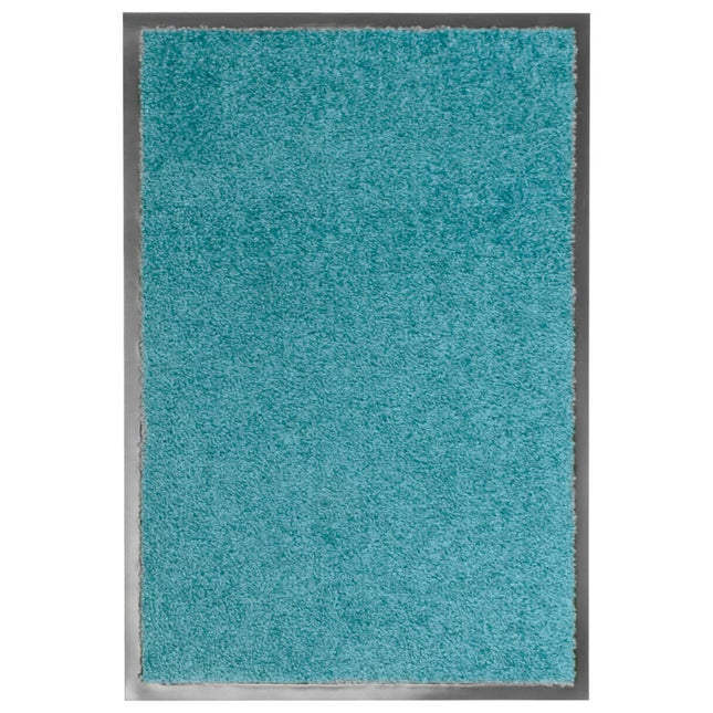 vaskbar dørmåtte 40x60 cm cyanblå