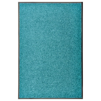 vaskbar dørmåtte 60x90 cm cyanblå