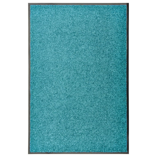 vaskbar dørmåtte 60x90 cm cyanblå