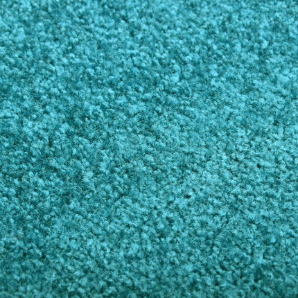 vaskbar dørmåtte 60x180 cm cyanblå