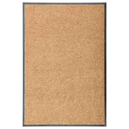 vaskbar dørmåtte 60x90 cm cremefarvet