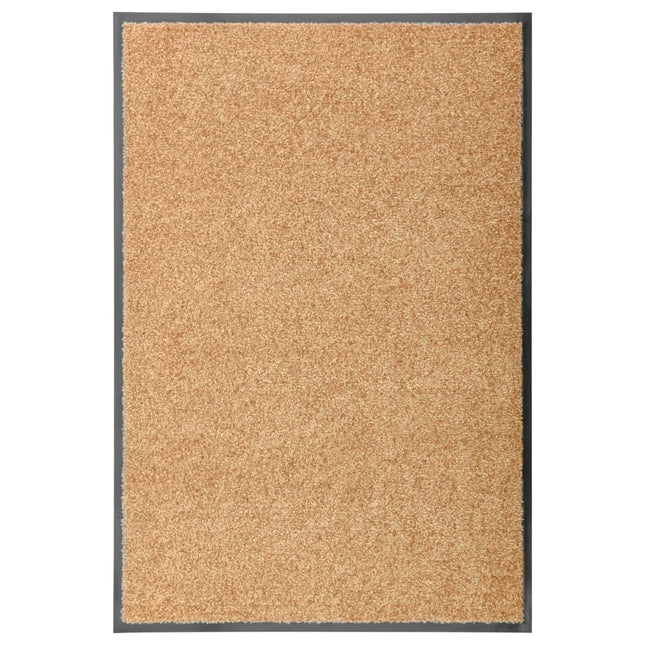 vaskbar dørmåtte 60x90 cm cremefarvet