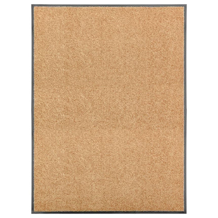 vaskbar dørmåtte 90x120 cm cremefarvet
