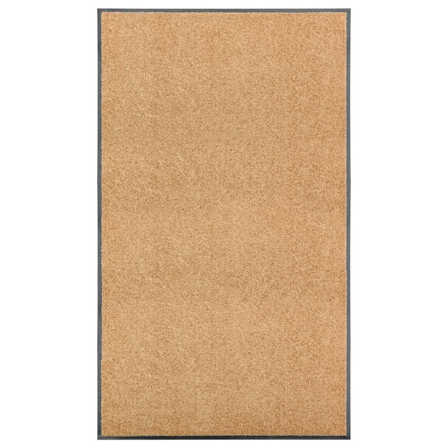 vaskbar dørmåtte 90x150 cm cremefarvet