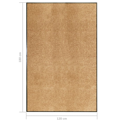 vaskbar dørmåtte 120x180 cm cremefarvet