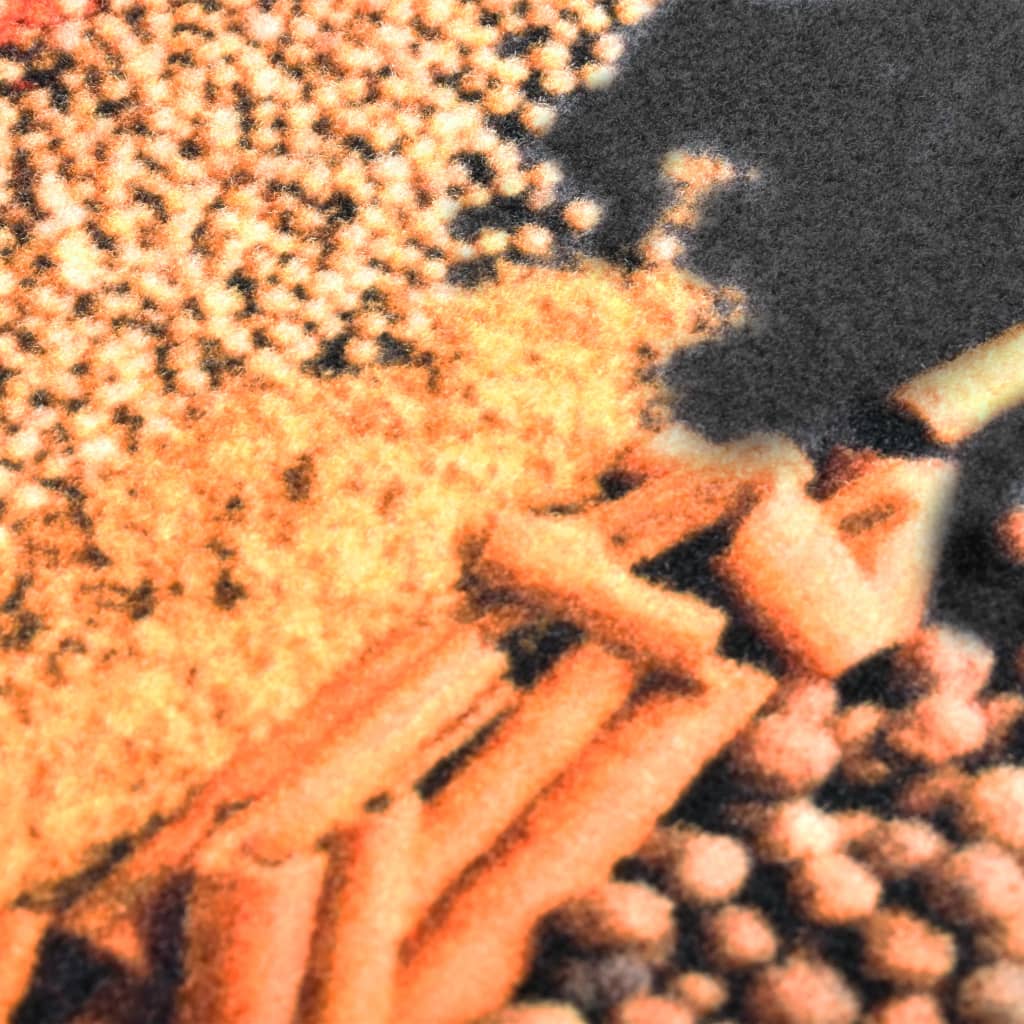 vaskbar køkkenmåtte 60x180 cm krydderiprint