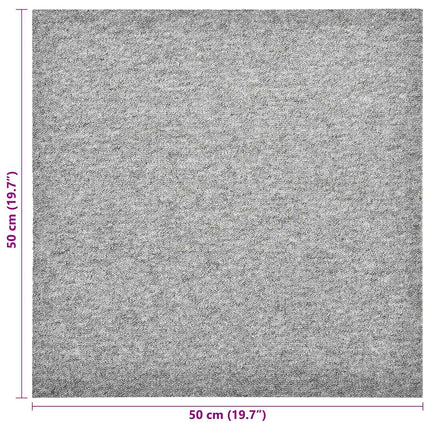 Tæppe 20 pcs Lysegrå 50 x 50 cm 100% Polypropylen