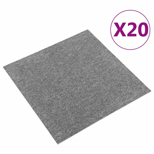Tæppe 20 stk. Grå 50 x 50 cm 100% Polypropylen
